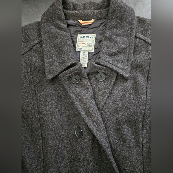 NWOT - Old Navy Wool Felt Blend Dark Grey Pea Coat - Size XXL - Picture 7 of 10